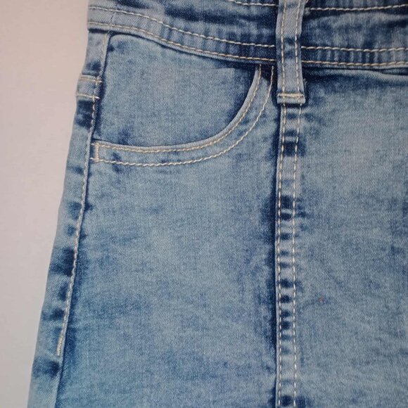 Youth Size 7/8 | Jordache Stonewashed Denim Overall Dress | Button-Front - Picture 3 of 5